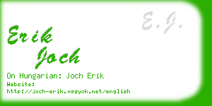 erik joch business card